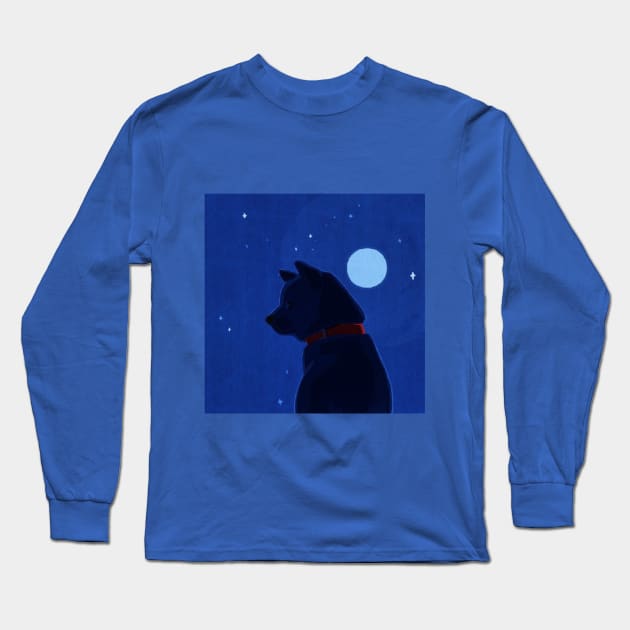 night doggy Long Sleeve T-Shirt by unremarkable